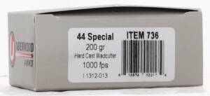 UNDERWOOD 44 SW SPECIAL 200GR - HC WADCUTTER 20RD 10BX/CS - Image 2