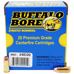 Buffalo Bore Ammunition 24E20 Personal Defense Strictly Business 9mmLuger +P 124gr Jacket Hollow Point 20 Per Box/12 Case