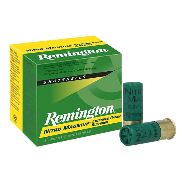 Remington Ammunition 26676 Nitro Magnum  12Gauge 2.75" 1 1/2oz 2Shot 25 Per Box/10 Case