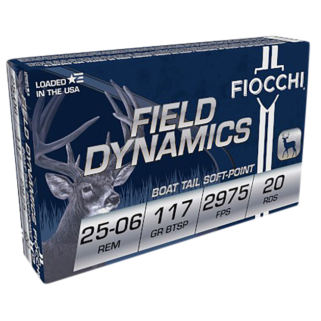 Fiocchi 2506B Field Dynamics  25-06Rem 117gr Pointed Soft Point 20 Per Box/10 Case