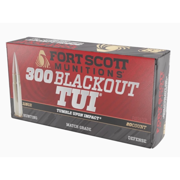 Fort Scott Munitions 300 Blackout Rifle Ammo - 115 gr | TUI | 20rd Box