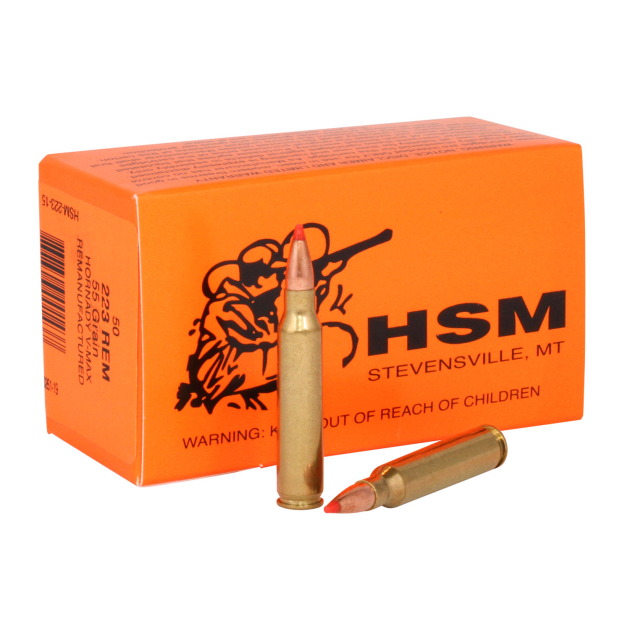 HSM 22315 Varmint  *Remanufactured 223Rem 55gr Hornady V-Max 50 Per Box/10 Case
