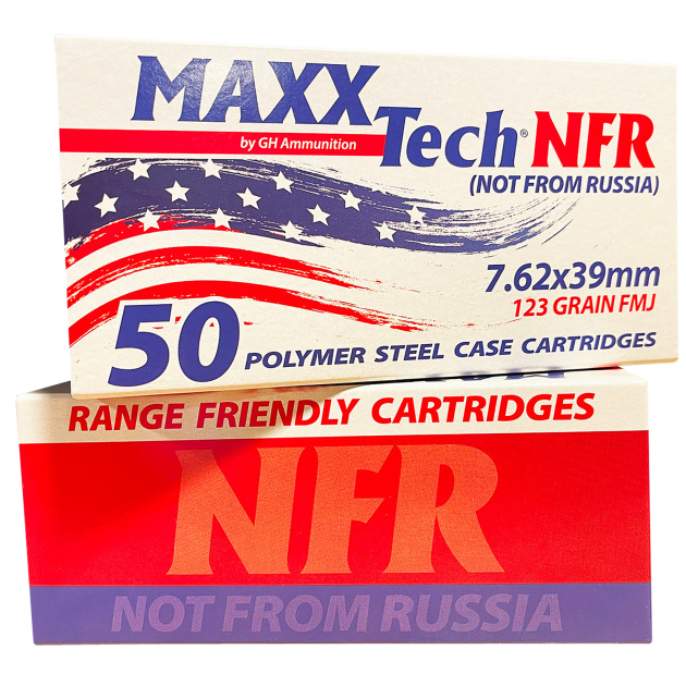 MaxxTech MTNFR762 NFR  7.62x39mm 123gr Full Metal Jacket 50 Per Box/10 Case