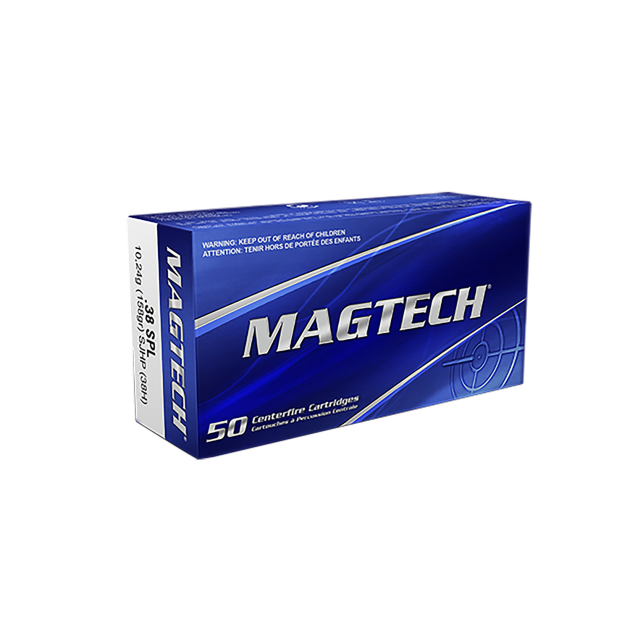 Magtech 38H Range/Training  38Special+P 158gr Semi Jacketed Hollow Point 50 Per Box/20 Case