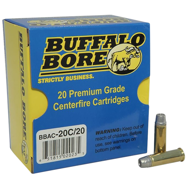 Buffalo Bore Ammunition 20C20 Standard Pressure Strictly Business 38Special 158gr Lead Semi Wad Cutter Hollow Point 20 Per Box/12 Case