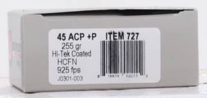 UNDERWOOD 45 ACP+P 255GR - CAST FLAT NOSE 20RD 10BX/CS - Image 2