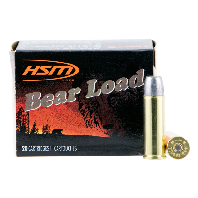 HSM 454C4N20 Bear Load  454 Casull 325 gr Wide Flat Nose 20 Per Box/ 20 Case