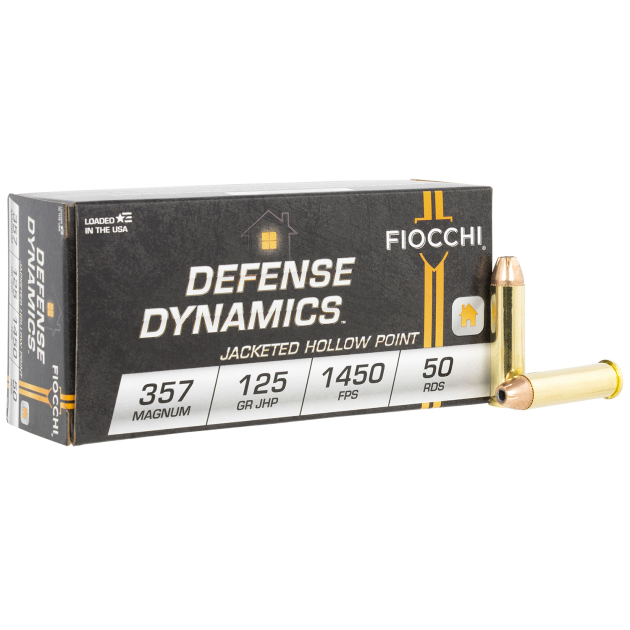 Fiocchi 357D Defense Dynamics  357Mag 125gr Jacketed Hollow Point 50 Per Box/20 Case