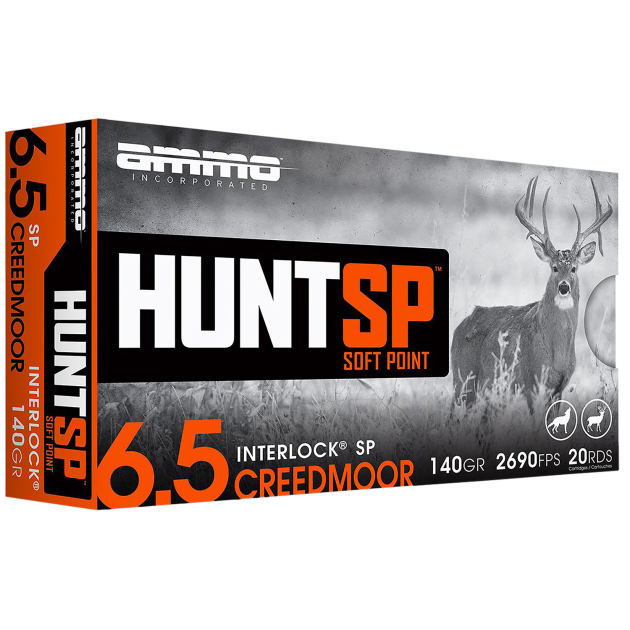 Ammo Inc 65CM140SPA20 Hunt  6.5Creedmoor 140gr Soft Point 20 Per Box/10 Case