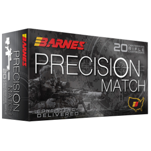 Barnes Bullets 32017 Precision Match  223Rem 55gr Match Burner OTM BT 20 Per Box/10 Case