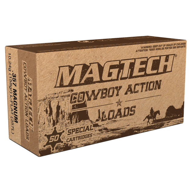 Magtech 357L Cowboy Action  357Mag 158gr Lead Flat Nose 50 Per Box/20 Case