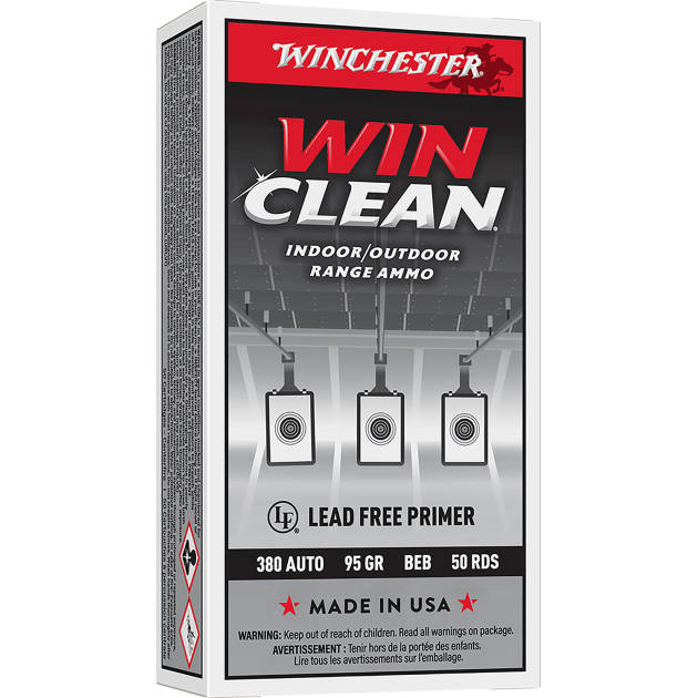 Winchester Ammo WC3801 Super X  380ACP 95gr Winclean Brass Enclosed Base 50 Per Box/10 Case