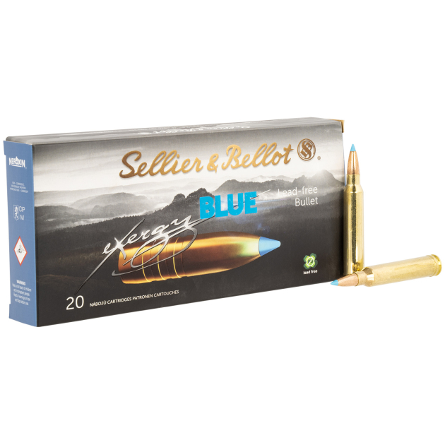 Sellier & Bellot SB300XA eXergy  300WinMag 180gr TAC EX Blue 20 Per Box/10 Case