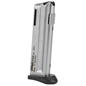 Walther Arms 512604 P22  10rd Detachable w/Finger Rest 22 LR Black Steel