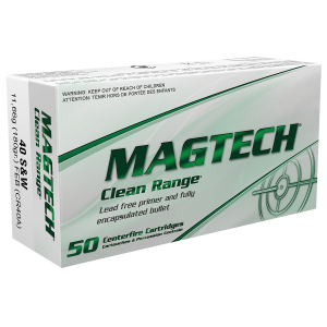 Magtech CR40A Clean Range  40S&W 180gr Fully Encapsulated Bullet Flat 50 Per Box/20 Case