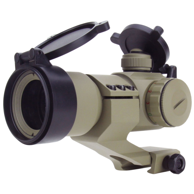 TacFire RD004T 1x30 Dual Illuminated Red/Green Dot Sight  Tan 1 x 30 mm 2 MOA Dot