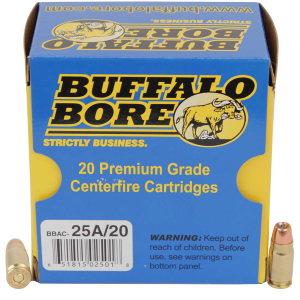 Buffalo Bore Ammunition 25A20 Heavy Strictly Business 357Sig 125gr Jacketed Hollow Point 20 Per Box/12 Case