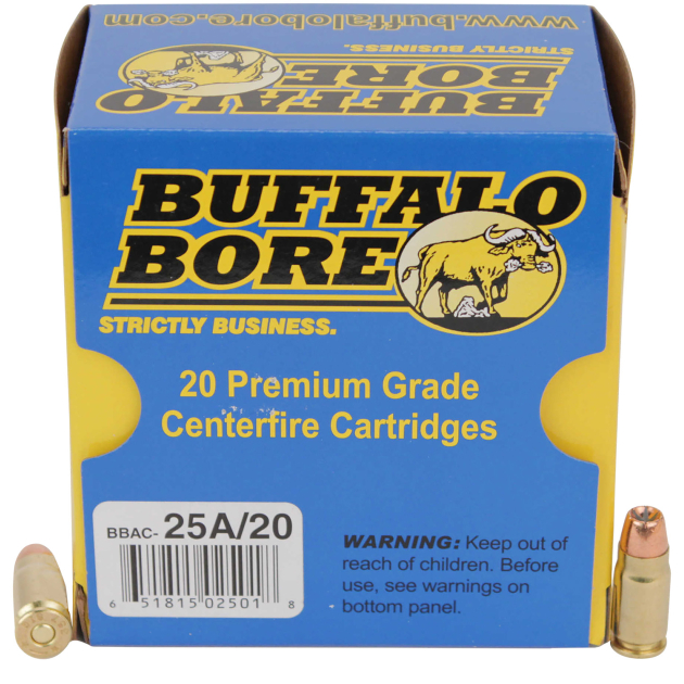 Buffalo Bore Ammunition 25A20 Heavy Strictly Business 357Sig 125gr Jacketed Hollow Point 20 Per Box/12 Case