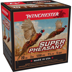 WINCHESTER SUPER PHEASANT 20GA - 1-1/4OZ #5 1250FPS 25RD 10BX/C
