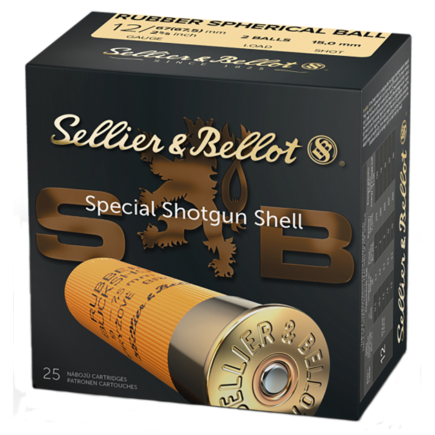 Sellier & Bellot SB12RBB Shotgun  12Gauge 2.75" Rubber 25 Per Box/10 Case