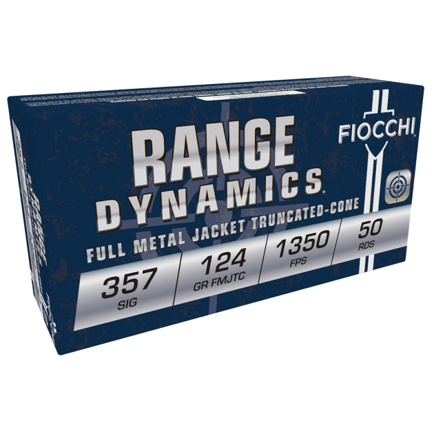 Fiocchi 357SIGAP Range Dynamics  357Sig 124gr Full Metal Jacket 50 Per Box/20 Case