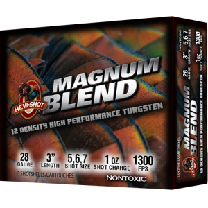 HEVI-SHOT MAGNUM BLEND 28GA - 3" 1OZ #567 5RD 10BX/CS