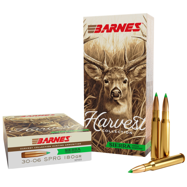 Barnes Bullets 32403  Harvest 30-06Springfield 180gr Sierra Tipped GameKing 20 Per Box/10 Case