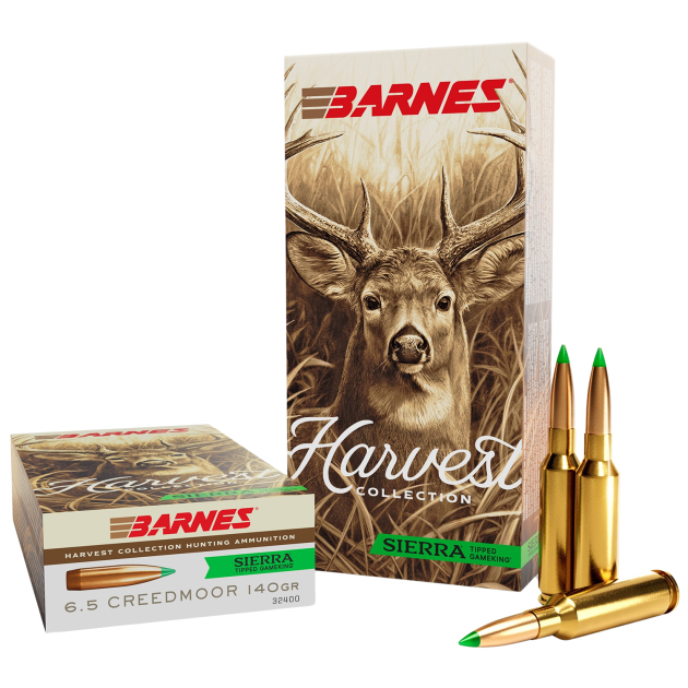 Barnes Bullets 32400  Harvest 6.5Creedmoor 140gr Sierra Tipped GameKing 20 Per Box/10 Case