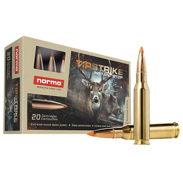 Norma Ammunition 20170362 Dedicated Hunting Tipstrike 7mm-08Rem 160gr Polymer Tip 20 Per Box/10 Case