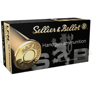 Sellier & Bellot SB357L Handgun  357Mag 158gr Lead Flat Nose 50 Per Box/20 Case