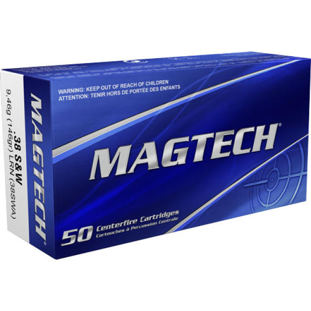 MAGTECH 38 S&W SHORT 146GR - LEAD-RN 50RD 20BX/CS