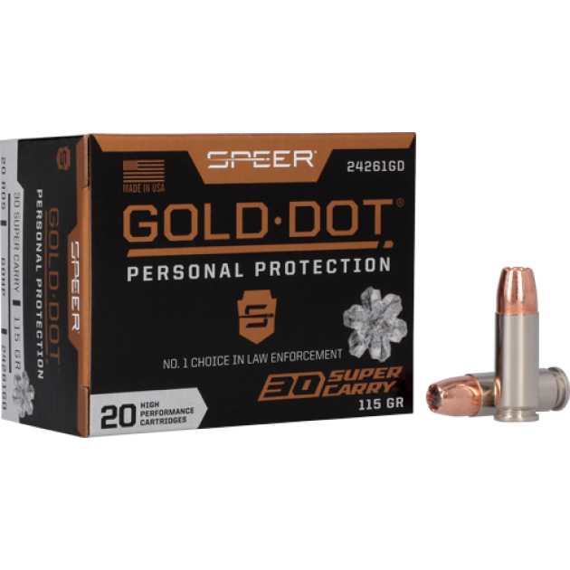 SPEER GOLD DOT 30 SUPER CARRY - 115GR GDHP 20RD 10BX/CS