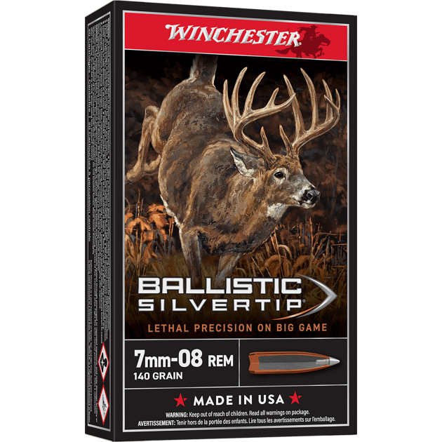 Winchester Ammo SBST708 Ballistic Silvertip  7mm-08Rem 140gr Rapid Controlled Expansion Polymer Tip 20 Per Box/10 Case