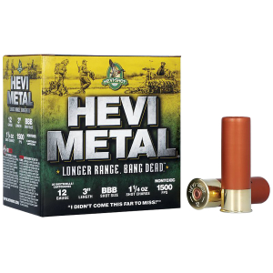 HEVI-Metal HS38008 HEVI-Metal Longer Range 12Gauge 3" 1 1/4oz BBBShot 25 Per Box/10 Case
