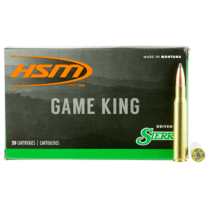 HSM 300640N Game King  30-06 Springfield 165 gr Sierra GameKing Spitzer Boat Tail 20 Per Box/ 20 Case