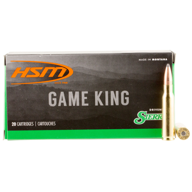 HSM 30841N Game King  308 Win 150 gr Sierra GameKing Spitzer Boat Tail 20 Per Box/ 25 Case