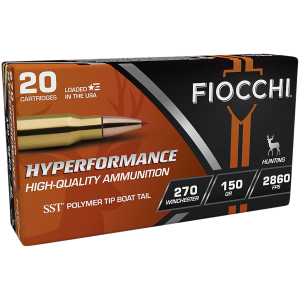 Fiocchi 270HSB Hyperformance  270Win 150gr Super Shock Tip 20 Per Box/10 Case