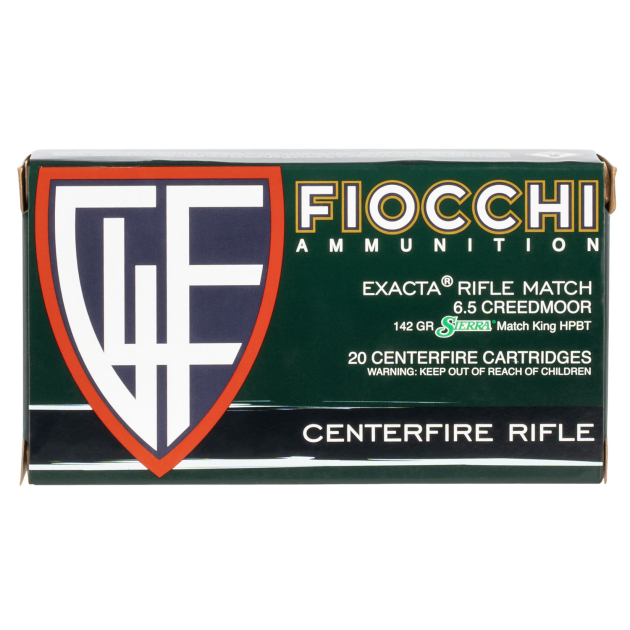 Fiocchi 65CMMKC Hyperformance Compete 6.5Creedmoor 142gr Sierra MatchKing BTHP 20 Per Box/10 Case