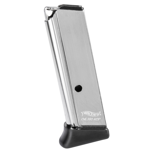Walther Arms 2246012 PPK/S  7rd Detachable w/Finger Rest 380 ACP Nickel Steel