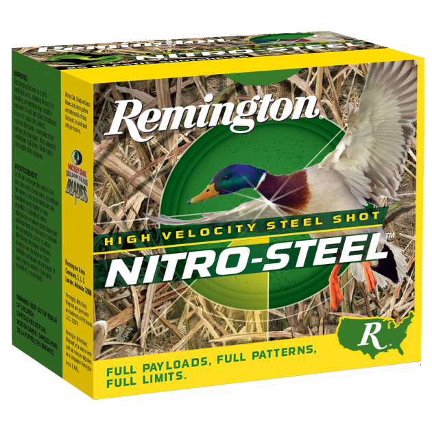 Remington Ammunition 20837 Nitro-Steel High Velocity 12Gauge 3.50" 1 1/2oz BBShot 25 Per Box/10 Case