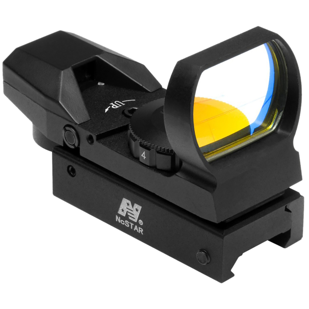 NcStar D4B Red Four Reticle Reflex Optic  Black Anodized 1 x 0.95" x 1.34" 3 MOA Red Dot Multi Reticle