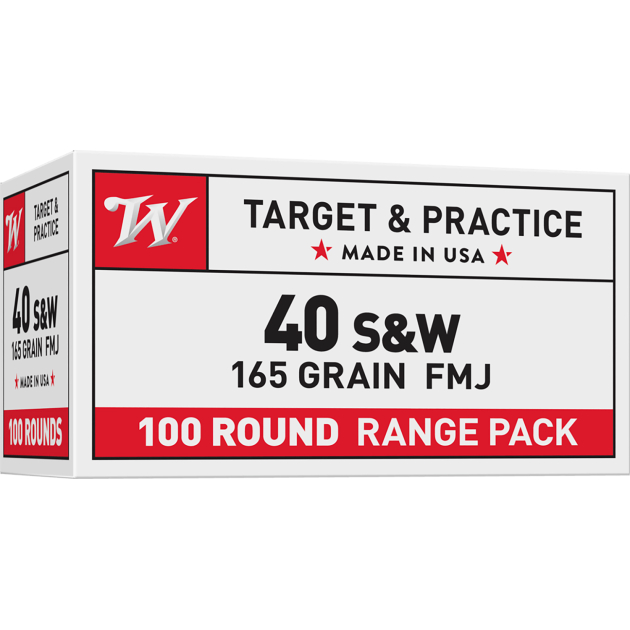 Winchester Ammo USA40SWVP USA Value Pack 40S&W 165gr Full Metal Jacket 100 Per Box/5 Case