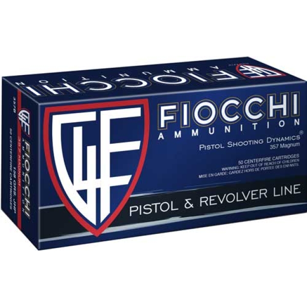 FIOCCHI 357 MAG 158GR JHP - 50RD 20BX/CS