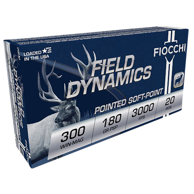 Fiocchi 300WMB Field Dynamics  300WinMag 180gr PSP Interlock BT 20 Per Box/10 Case