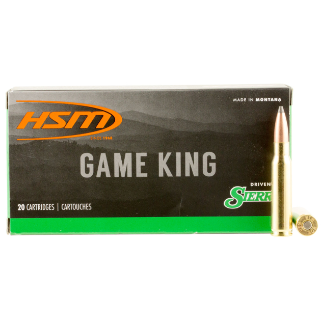 HSM 30842N Game King  308 Win 165 gr Sierra GameKing Spitzer Boat Tail 20 Per Box/ 25 Case
