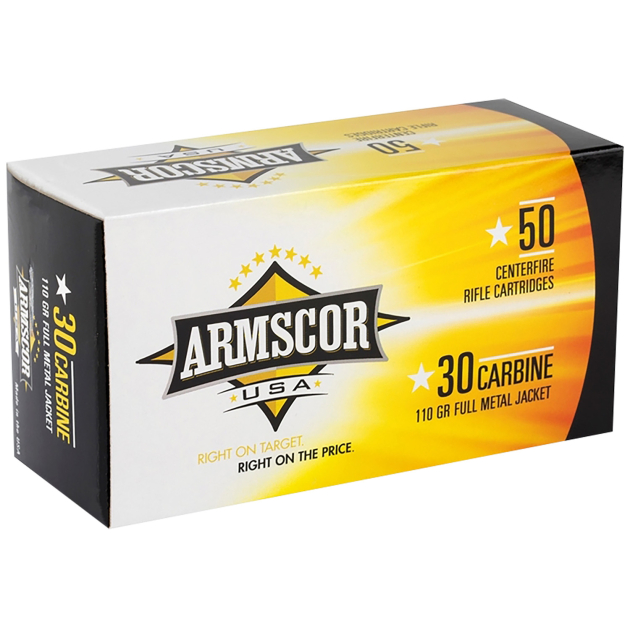 Armscor FAC30CIN USA  30Carbine 110gr Full Metal Jacket 50 Per Box/20 Case