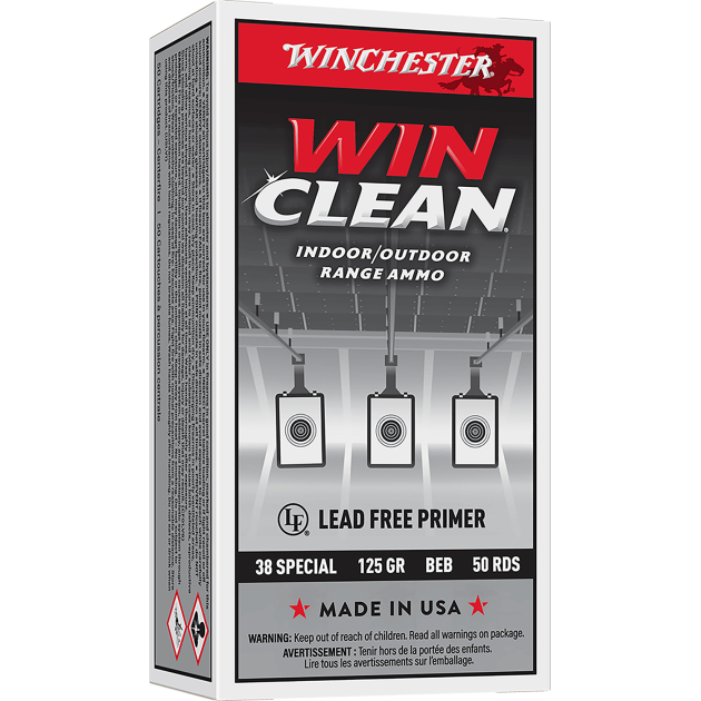 Winchester Ammo WC381 Super X  38Special 125gr Winclean Brass Enclosed Base 50 Per Box/10 Case
