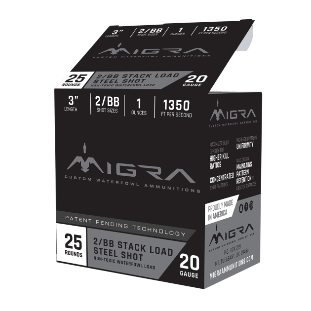 Migra Ammunitions M20SB46 Combinational  20Gauge 3" 1oz 4/6Shot 25 Per Box/10 Case