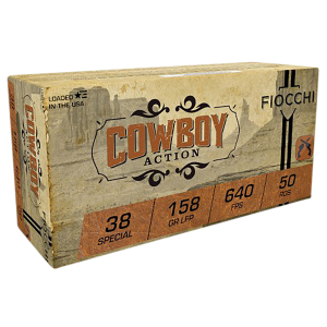 Fiocchi 38CA Cowboy Action  38Special 158gr Lead Flat Point 50 Per Box/10 Case