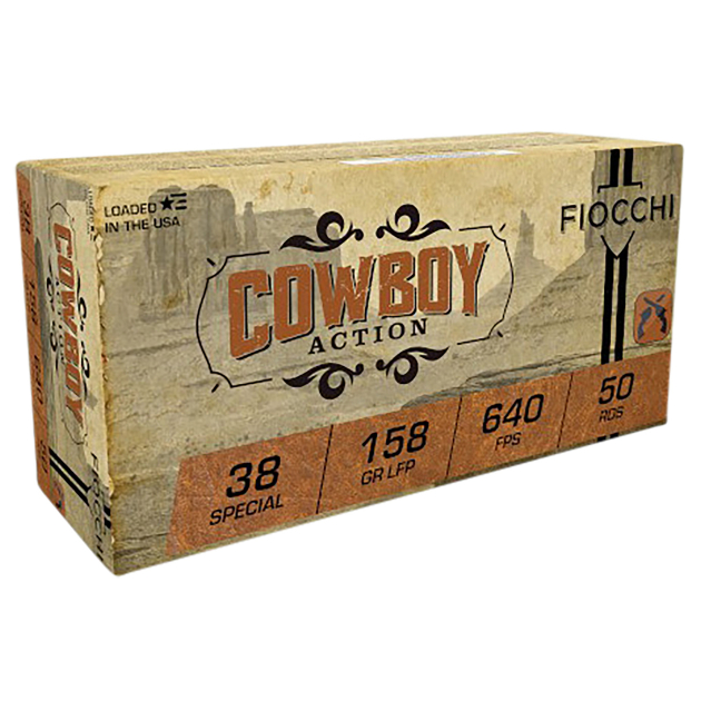 Fiocchi 38CA Cowboy Action  38Special 158gr Lead Flat Point 50 Per Box/10 Case